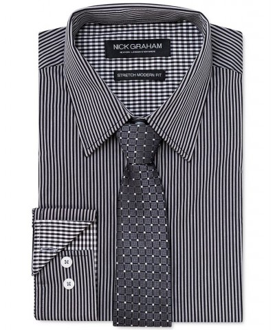 Men's Modern-Fit Dress Shirt & Tie Black $21.45 Dress Shirts