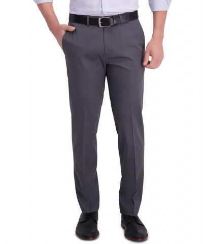 Men’s Iron Free Premium Khaki Straight-Fit Flat-Front Pant Dark Grey $23.65 Pants