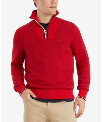 Men's Manhattan Quarter Zip Sweater Red $32.49 Sweaters