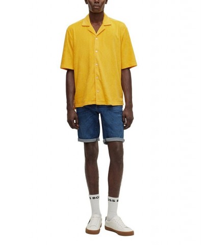 BOSS Men's Regular-Fit Shirt Yellow $46.28 Shirts