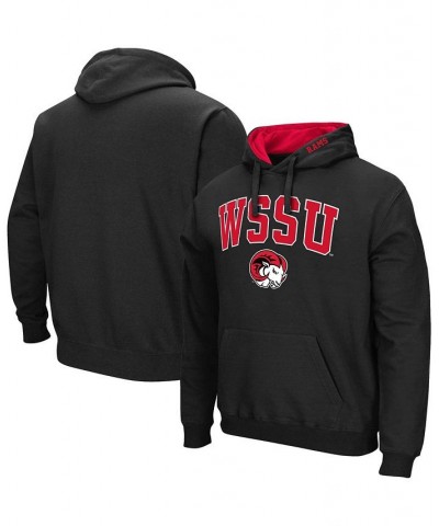 Men's Black Winston-Salem State Rams Arch & Logo Pullover Hoodie $34.19 Sweatshirt