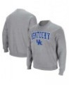Men's Heathered Gray Kentucky Wildcats Arch and Logo Pullover Sweatshirt $25.80 Sweatshirt