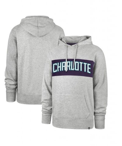 Men's Gray Charlotte Hornets 2021/22 City Edition Wordmark Chest Pass Pullover Hoodie $33.05 Sweatshirt