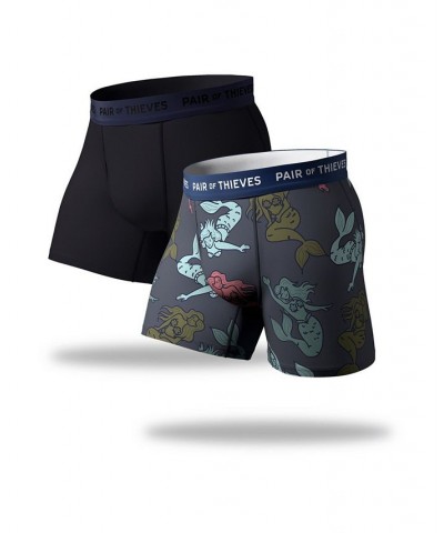 Men's Super Fit Boxer Briefs, Pack of 2 Blue $19.94 Underwear