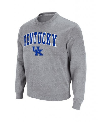Men's Heathered Gray Kentucky Wildcats Arch and Logo Pullover Sweatshirt $25.80 Sweatshirt