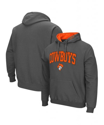 Men's Charcoal Oklahoma State Cowboys Arch and Logo 3.0 Pullover Hoodie $27.60 Sweatshirt