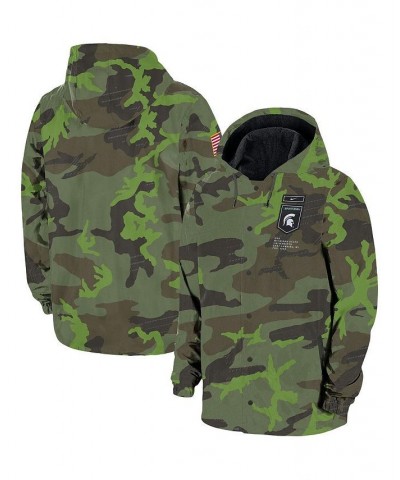 Men's Camo Michigan State Spartans Hoodie Full-Snap Jacket $55.20 Jackets