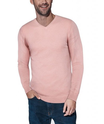 Men's Basic V-Neck Pullover Midweight Sweater Ink Blue Blue $21.15 Sweaters