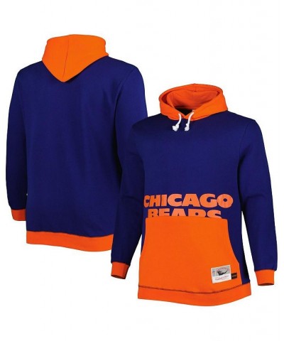 Men's Navy and Orange Chicago Bears Big and Tall Big Face Pullover Hoodie $41.60 Sweatshirt