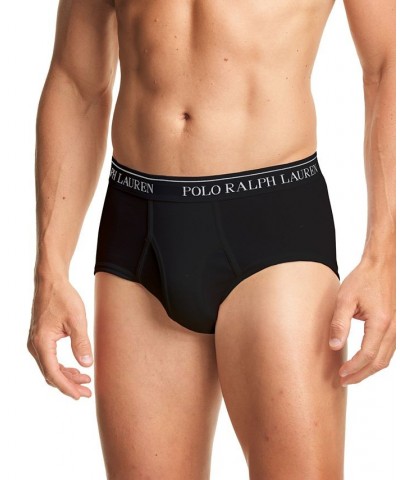 Men's 4-Pk. Classic-Fit Mid-Rise Briefs Black $29.70 Underwear