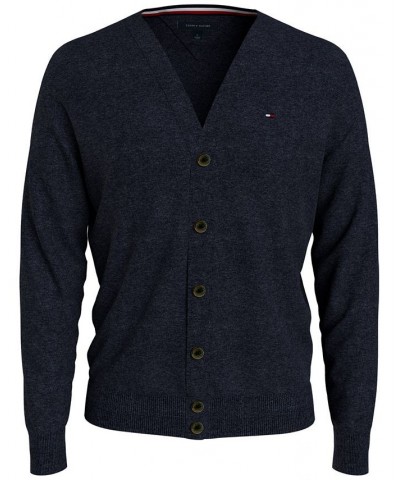 Men's Button-Front Signature Cardigan Sweater Blue $28.44 Sweaters