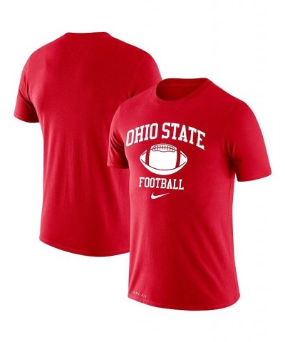 Men's Scarlet Ohio State Buckeyes Retro Football Lockup Legend Performance T-shirt $20.00 T-Shirts