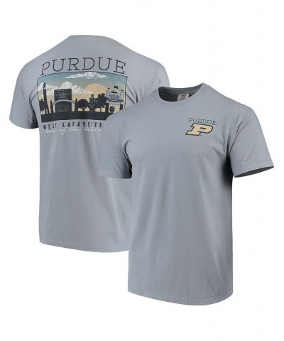 Men's Gray Purdue Boilermakers Team Comfort Colors Campus Scenery T-shirt $16.80 T-Shirts