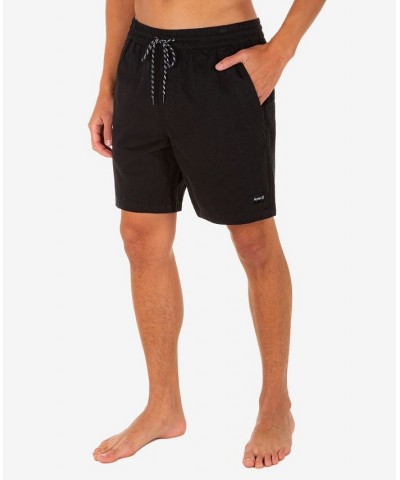 Men's Cruiser Pleasure Point Volley Casual Shorts with Elastic Waist and Back Pockets for Everyday Wear Black $24.94 Shorts