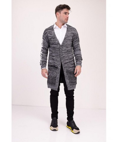 Men's Modern Dreamers Longline Cardigan Sweater Black $63.55 Sweaters