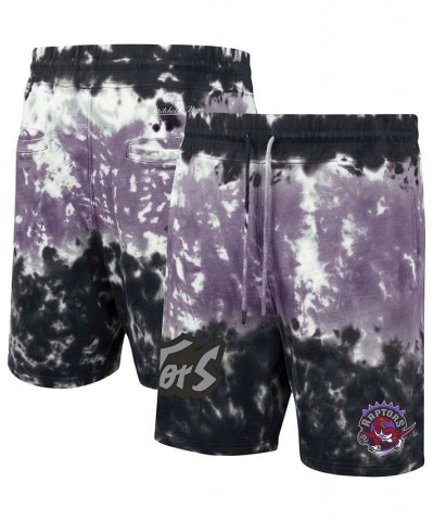 Men's Black, Purple Toronto Raptors Hardwood Classics Terry Tie-Dye Shorts $32.90 Shorts