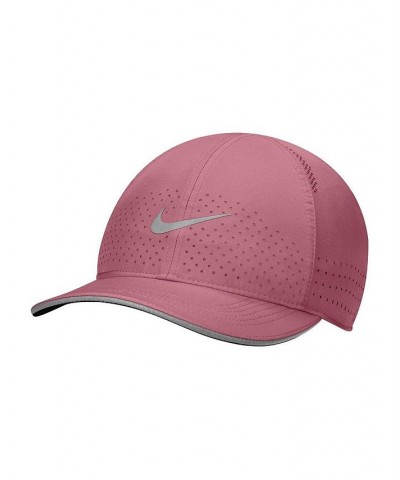 Men's Black Featherlight Adjustable Performance Hat Pink $17.59 Hats