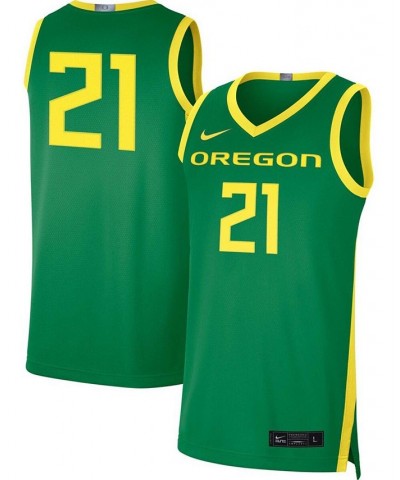 Men's 21 Apple Green Oregon Ducks Limited Basketball Jersey $39.60 Jersey