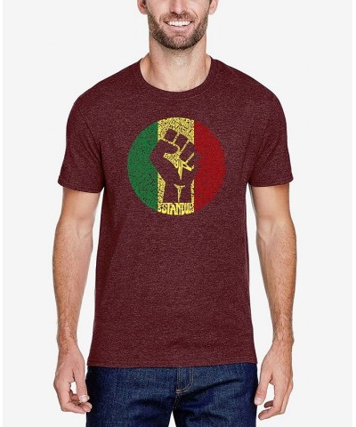 Men's Premium Blend Word Art Get Up Stand Up T-shirt Red $25.64 T-Shirts