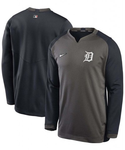 Men's Charcoal, Navy Detroit Tigers Authentic Collection Thermal Crew Performance Pullover Sweatshirt $53.99 Sweatshirt