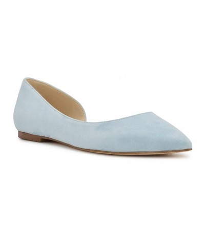 Women's Blaha D'orsay Slip-on Flats Blue $40.59 Shoes