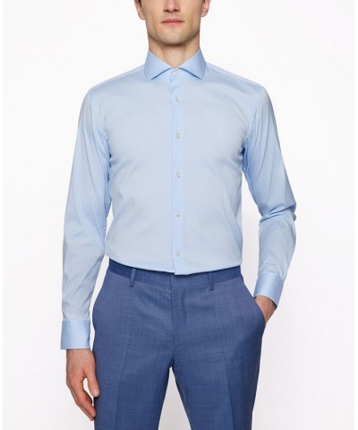 BOSS by Men's Slim-Fit Shirt Blue $52.08 Dress Shirts