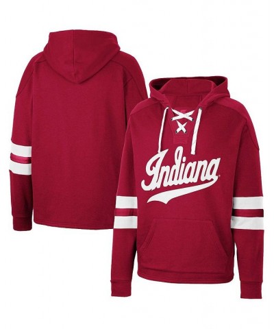Men's Crimson Indiana Hoosiers Lace-Up 4.0 Pullover Hoodie $38.99 Sweatshirt