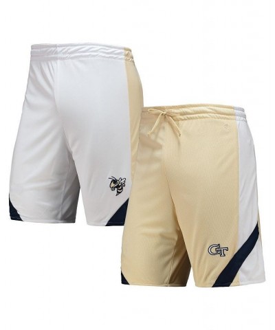 Men's Gold, White Georgia Tech Yellow Jackets Am I Wrong Reversible Shorts $18.40 Shorts