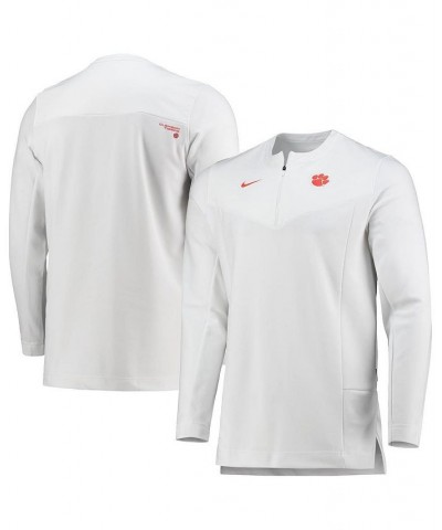 Men's White Clemson Tigers Logo Performance Quarter-Zip Jacket $29.93 Jackets