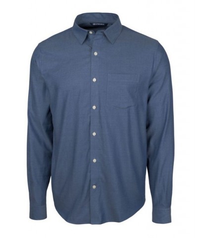 Men's Windward Twill Long Sleeve Shirt Blue $39.90 Shirts