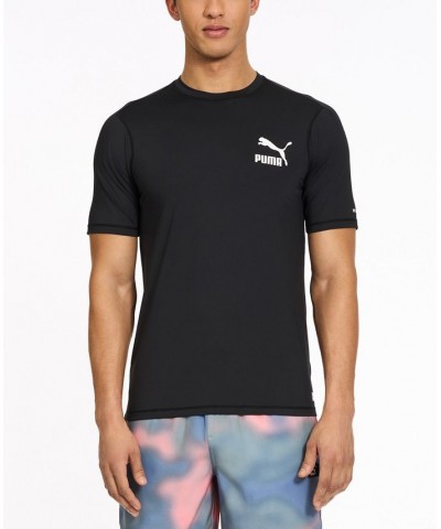 Men's Archive Regular-Fit Short-Sleeve Swim Shirt Black $13.33 Swimsuits