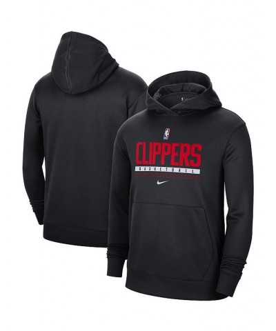 Men's Black LA Clippers Spotlight On Court Practice Performance Pullover Hoodie $24.80 Sweatshirt
