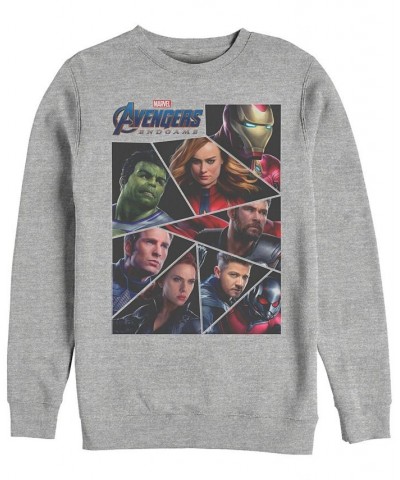 Marvel Men's Avengers Endgame Broken Glass Group, Crewneck Fleece Gray $25.85 Sweatshirt