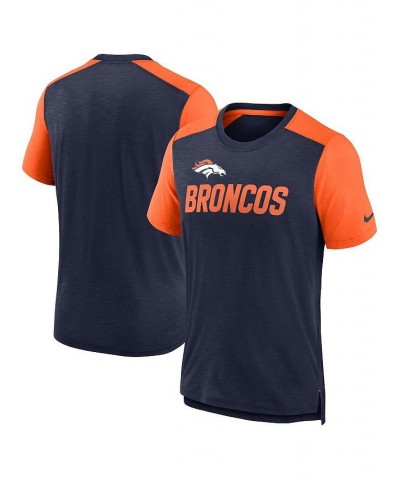 Men's Heathered Navy, Heathered Orange Denver Broncos Color Block Team Name T-shirt $31.20 T-Shirts