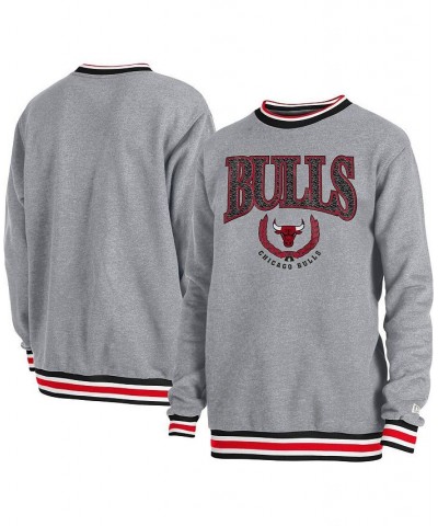 Men's and Women's Gray Chicago Bulls Vintage-Like Throwback Crew Sweatshirt $36.90 Sweatshirt