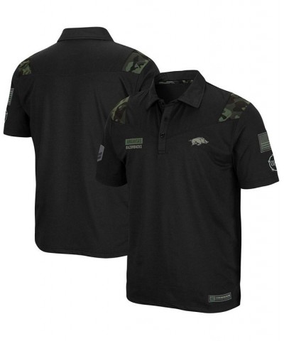 Men's Black Arkansas Razorbacks OHT Military Inspired Appreciation Sierra Polo $26.40 Polo Shirts