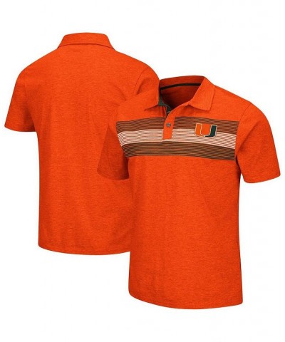 Men's Orange Miami Hurricanes Logan Polo Shirt $30.79 Polo Shirts